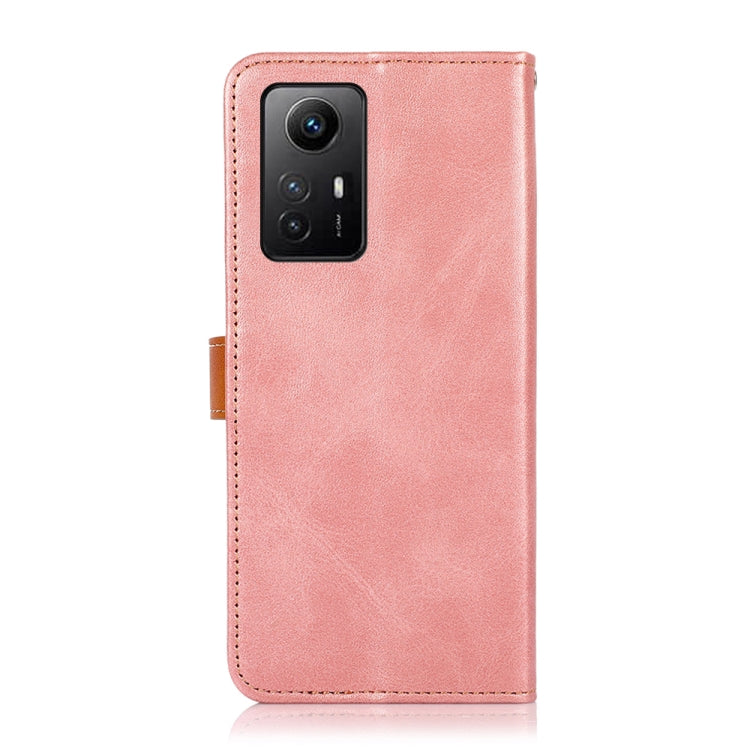 For Xiaomi Redmi Note 12S 4G KHAZNEH Dual-color Cowhide Texture Flip Leather Phone Case(Rose Gold) - free shipping - PMC TechLife - Order now!