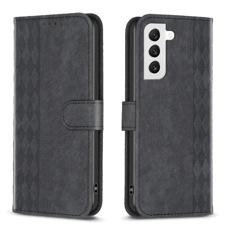 For Samsung Galaxy S22+ 5G Plaid Embossed Leather Phone Case(Black) - free shipping - PMC TechLife - Order now!