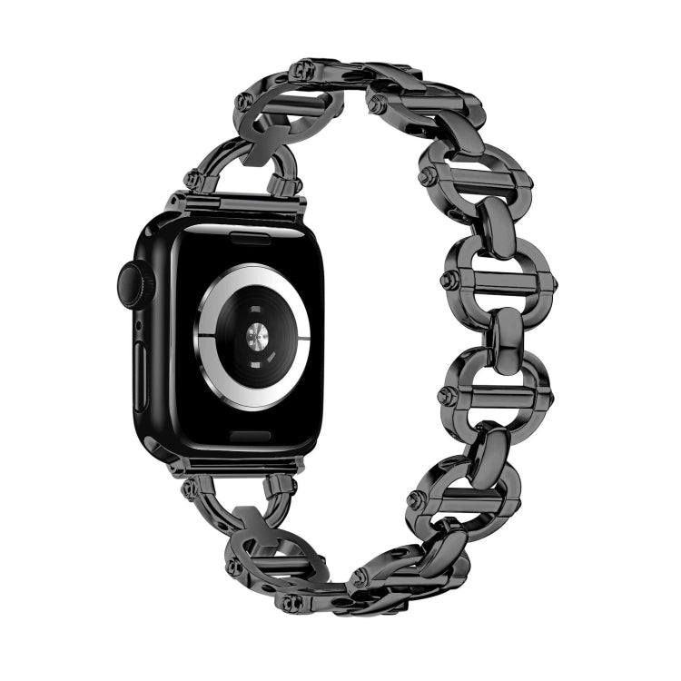 Ladder Buckle Metal Watch Band For Apple Watch SE 2022 40mm(Black) - Watch Bands by PMC TechLife | Online Shopping South Africa | PMC TechLife