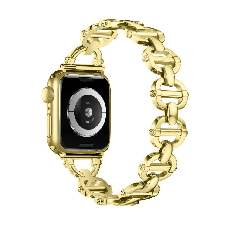 Ladder Buckle Metal Watch Band For Apple Watch SE 40mm(Gold) - Watch Bands by PMC TechLife | Online Shopping South Africa | PMC TechLife
