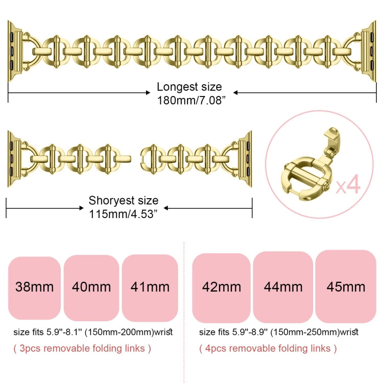 Ladder Buckle Metal Watch Band For Apple Watch SE 40mm(Gold) - Watch Bands by PMC TechLife | Online Shopping South Africa | PMC TechLife