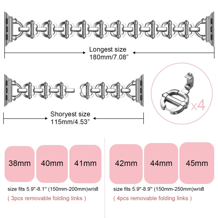 Ladder Buckle Metal Watch Band For Apple Watch SE 40mm(Silver) - Watch Bands by PMC TechLife | Online Shopping South Africa | PMC TechLife