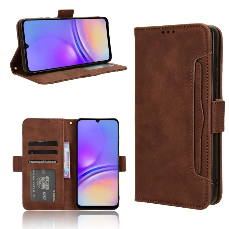 For Samsung Galaxy A05 4G Skin Feel Calf Texture Card Slots Leather Phone Case(Brown) - free shipping - PMC TechLife - Order now!