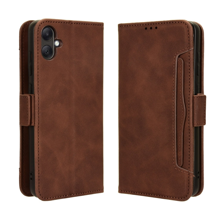 For Samsung Galaxy A05 4G Skin Feel Calf Texture Card Slots Leather Phone Case(Brown) - free shipping - PMC TechLife - Order now!