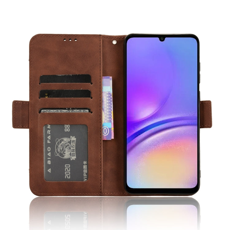 For Samsung Galaxy A05 4G Skin Feel Calf Texture Card Slots Leather Phone Case(Brown) - free shipping - PMC TechLife - Order now!