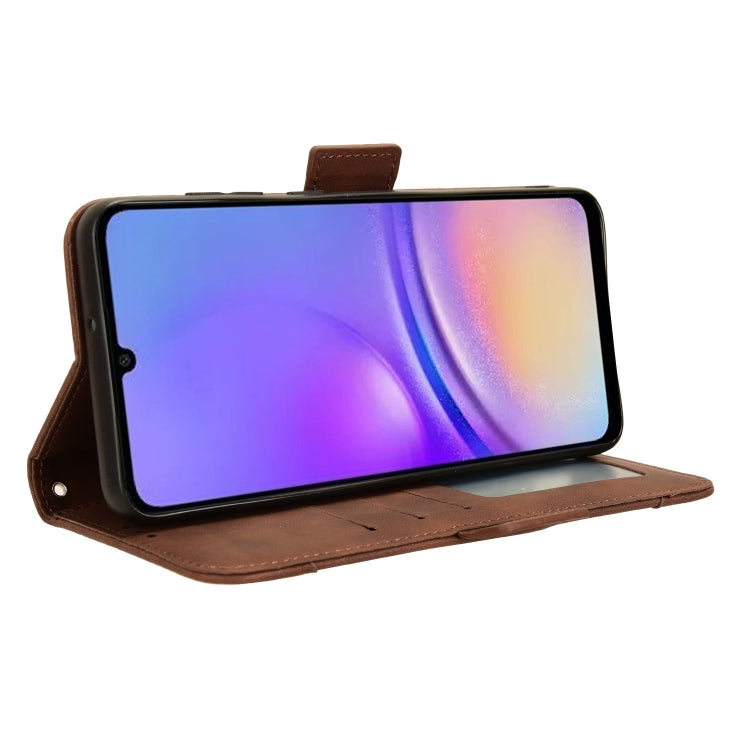 For Samsung Galaxy A05 4G Skin Feel Calf Texture Card Slots Leather Phone Case(Brown) - free shipping - PMC TechLife - Order now!