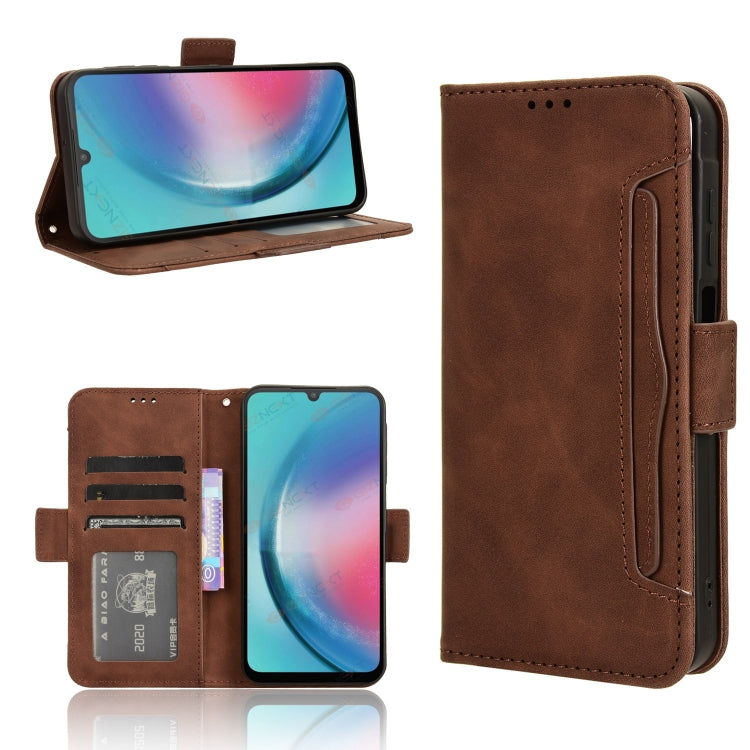 For Samsung Galaxy A25 5G Global Skin Feel Calf Texture Card Slots Leather Phone Case(Brown) - free shipping - PMC TechLife - Order now!