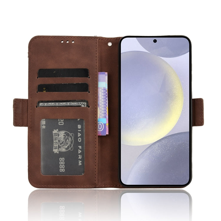 For Samsung Galaxy S24+ 5G Skin Feel Calf Texture Card Slots Leather Phone Case(Brown) - free shipping - PMC TechLife - Order now!