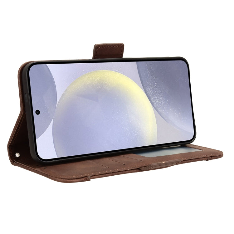For Samsung Galaxy S24+ 5G Skin Feel Calf Texture Card Slots Leather Phone Case(Brown) - free shipping - PMC TechLife - Order now!