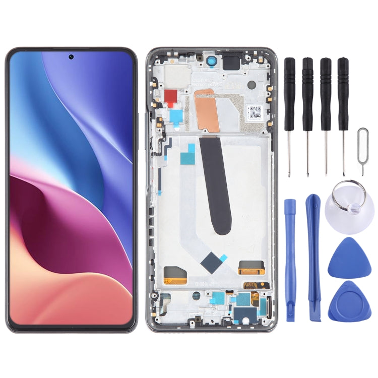 OLED LCD Screen For Xiaomi Redmi K40 Digitizer Full Assembly with Frame(Black) - free shipping - PMC TechLife - Order now!