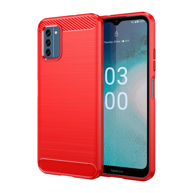 For Nokia C300 Brushed Texture Carbon Fiber TPU Phone Case(Red) - free shipping - PMC TechLife - Order now!