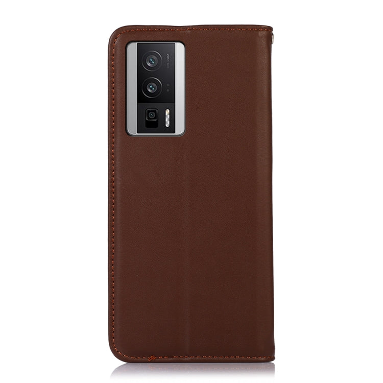 For Xiaomi Redmi K60 / K60 Pro / Poco F5 Pro KHAZNEH Nappa Top Layer Cowhide Leather Phone Case(Brown) - Xiaomi Cases by PMC TechLife | Online Shopping South Africa | PMC TechLife