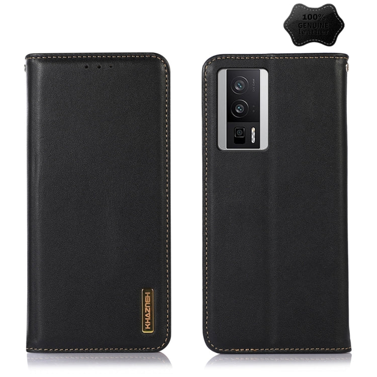 For Xiaomi Redmi K60 / K60 Pro / Poco F5 Pro KHAZNEH Nappa Top Layer Cowhide Leather Phone Case(Black) - free shipping - PMC TechLife - Order now!