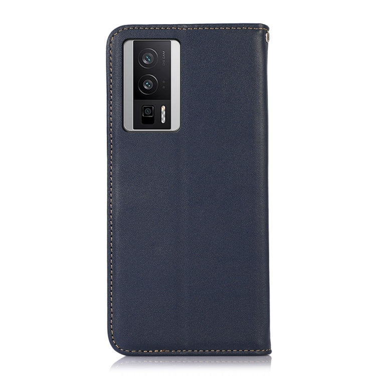 For Xiaomi Redmi K60 / K60 Pro / Poco F5 Pro KHAZNEH Nappa Top Layer Cowhide Leather Phone Case(Blue) - free shipping - PMC TechLife - Order now!