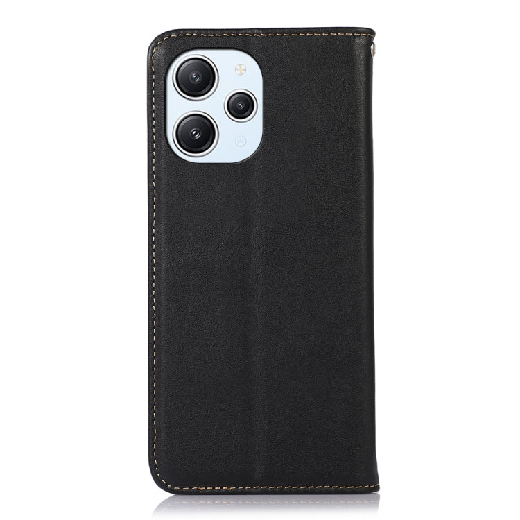 For Xiaomi Redmi 12 KHAZNEH Nappa Top Layer Cowhide Leather Phone Case(Black) - Xiaomi Cases by PMC TechLife | Online Shopping South Africa | PMC TechLife