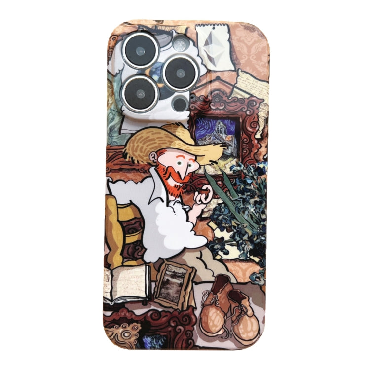For iPhone 13 Pro Precise Hole Oil Painting Pattern PC Phone Case(Tobacco Pipe) - iPhone 13 Pro Cases by PMC TechLife | Online Shopping South Africa | PMC TechLife
