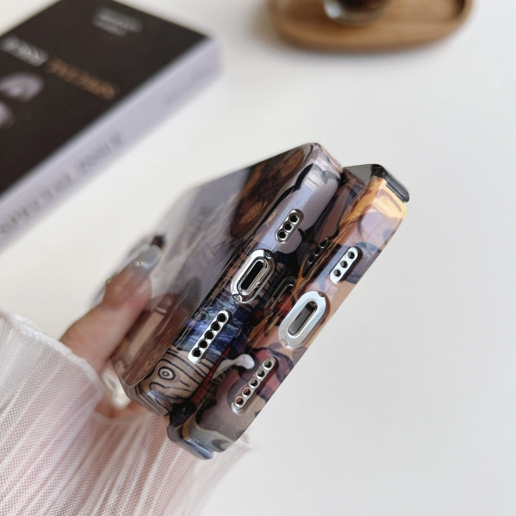 For iPhone 12 Pro Max Precise Hole Oil Painting Pattern PC Phone Case(Tobacco Pipe) - iPhone 12 Pro Max Cases by PMC TechLife | Online Shopping South Africa | PMC TechLife