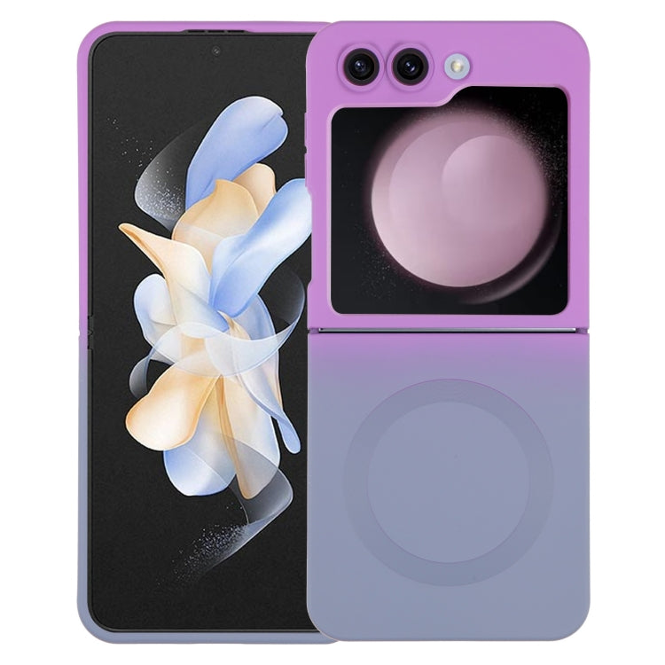 For Samsung Galaxy Z Flip5 Liquid TPU Silicone Gradient MagSafe Phone Case(Purple Grey) - Galaxy Z Flip5 Cases by PMC TechLife | Online Shopping South Africa | PMC TechLife