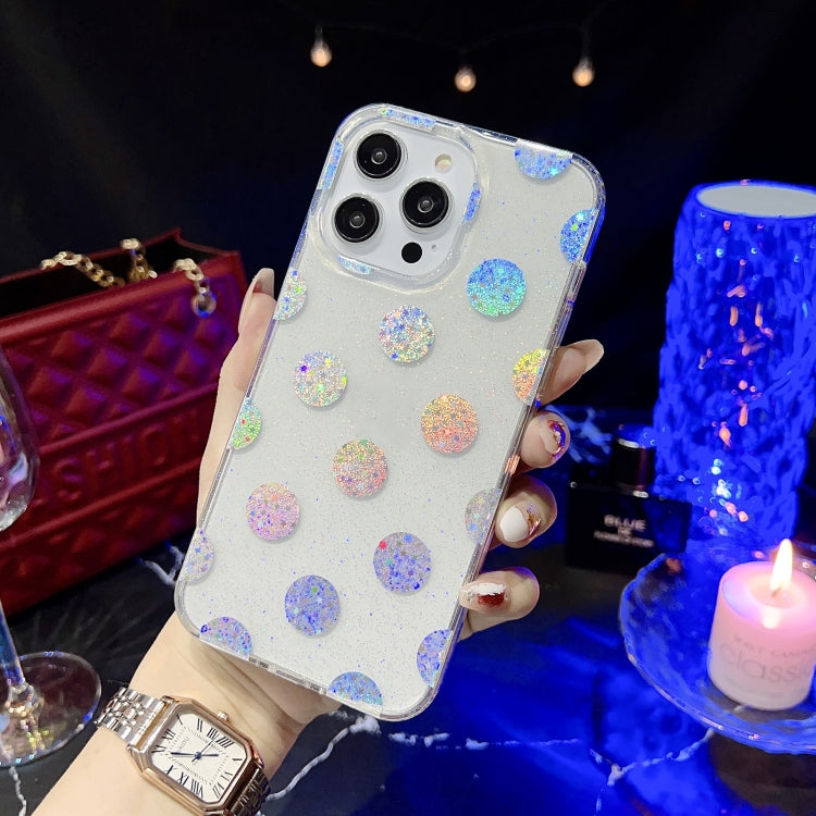 For iPhone 11 Pro Max Little Star Series Glitter Powder TPU Phone Case(Polka Dots) - free shipping - PMC TechLife - Order now!