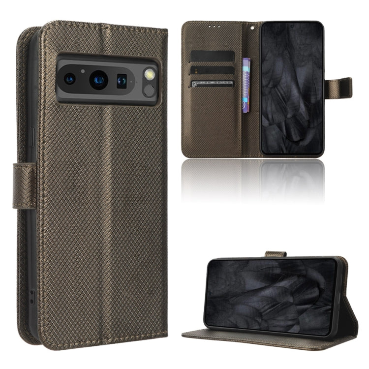For Google Pixel 8 Pro Diamond Texture Leather Phone Case(Brown) - free shipping - PMC TechLife - Order now!