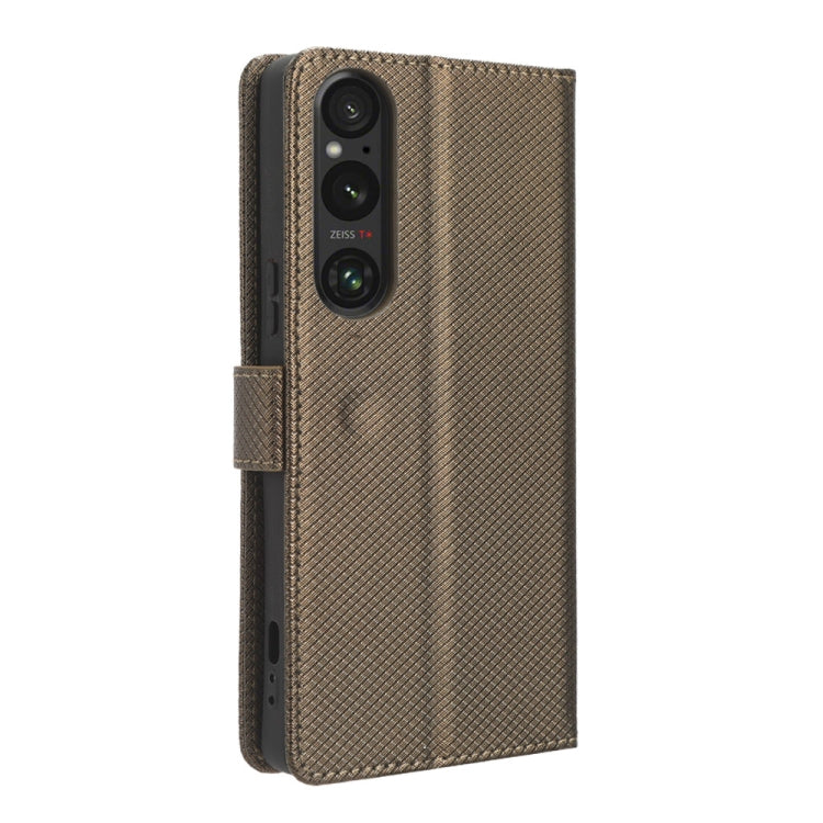 For Sony Xperia 1 V Diamond Texture Leather Phone Case(Brown) - free shipping - PMC TechLife - Order now!