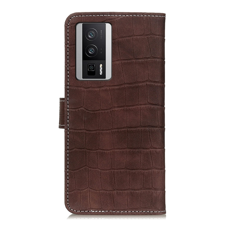 For Xiaomi Poco F5 Pro/Redmi K60/K60 Pro Magnetic Crocodile Texture Leather Phone Case(Brown) - free shipping - PMC TechLife - Order now!