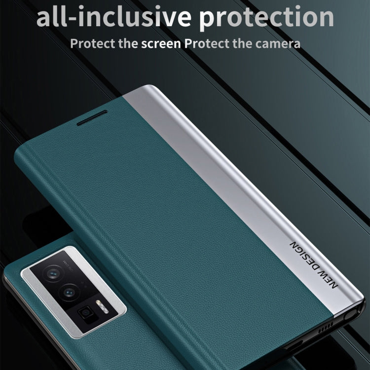 For Xiaomi Poco F5 Pro Side Side Electroplated Magnetic Leather Phone Case(Pink) - free shipping - PMC TechLife - Order now!
