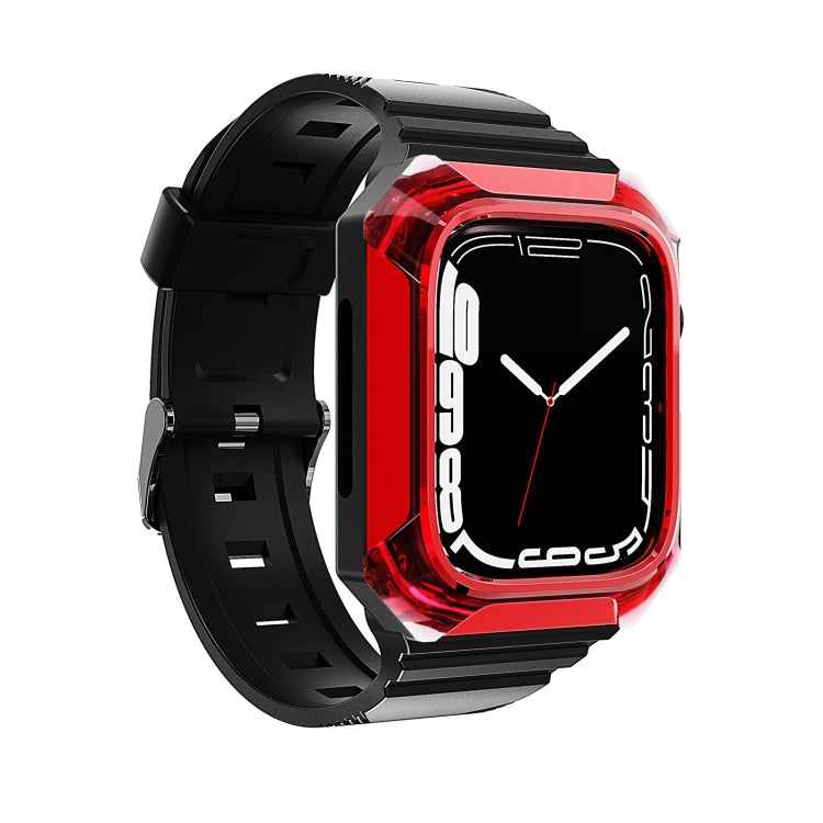 Armor Case Integrated TPU Watch Band For Apple Watch 38mm(Red) - Watch Bands by PMC TechLife | Online Shopping South Africa | PMC TechLife