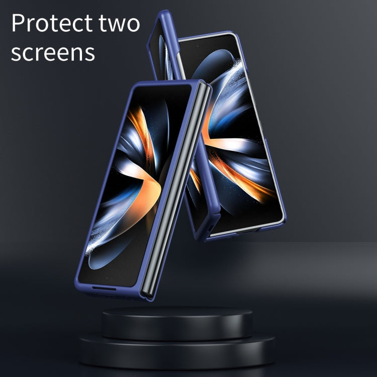For Samsung Galaxy Z Fold5 Skin Feel Shockproof PC Fold Protective Phone Case(Blue) - free shipping - PMC TechLife - Order now!
