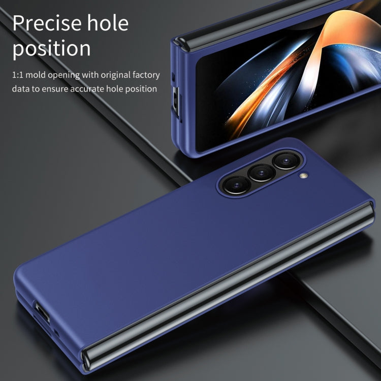 For Samsung Galaxy Z Fold5 Skin Feel Shockproof PC Fold Protective Phone Case(Blue) - free shipping - PMC TechLife - Order now!