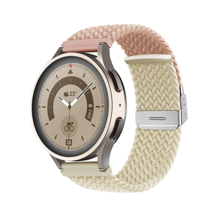 20mm Buckle Braided Nylon Watch Band(Milk Starlight) - 20mm Bands by PMC TechLife | Online Shopping South Africa | PMC TechLife