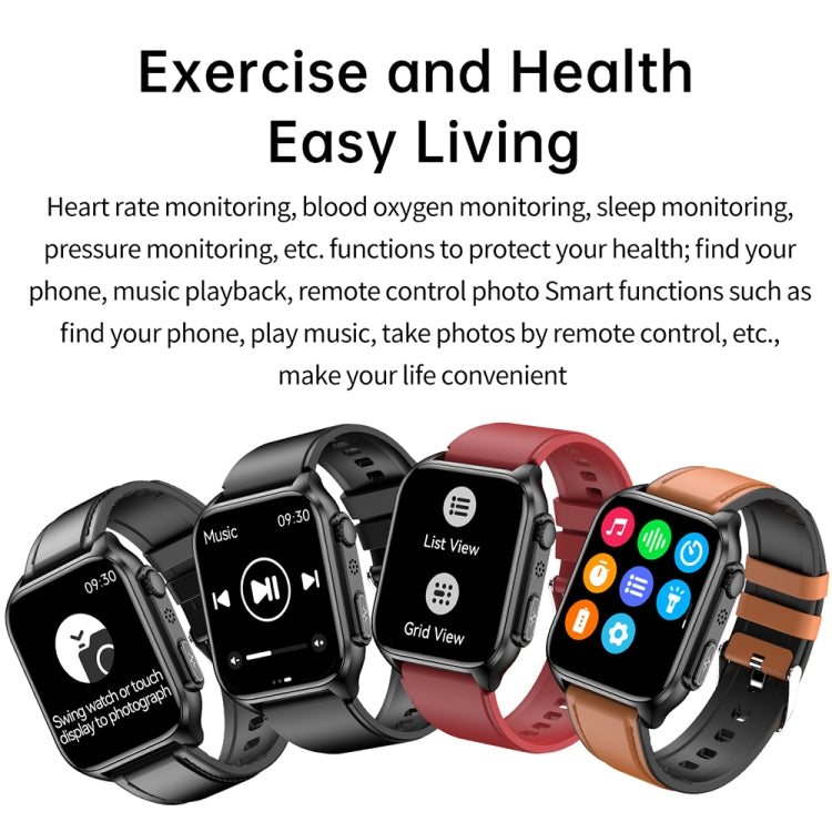 TK12 1.96 inch IP67 Waterproof Silicone Band Smart Watch Supports ECG / Remote Families Care / Bluetooth Call / Body Temperature Monitoring(Blue) - Smart Watches by PMC TechLife | Online Shopping South Africa | PMC TechLife