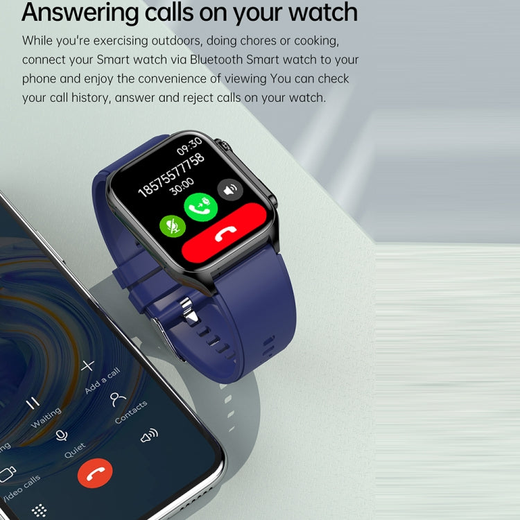TK12 1.96 inch IP67 Waterproof Silicone Band Smart Watch Supports ECG / Remote Families Care / Bluetooth Call / Body Temperature Monitoring(Black) - Smart Watches by PMC TechLife | Online Shopping South Africa | PMC TechLife