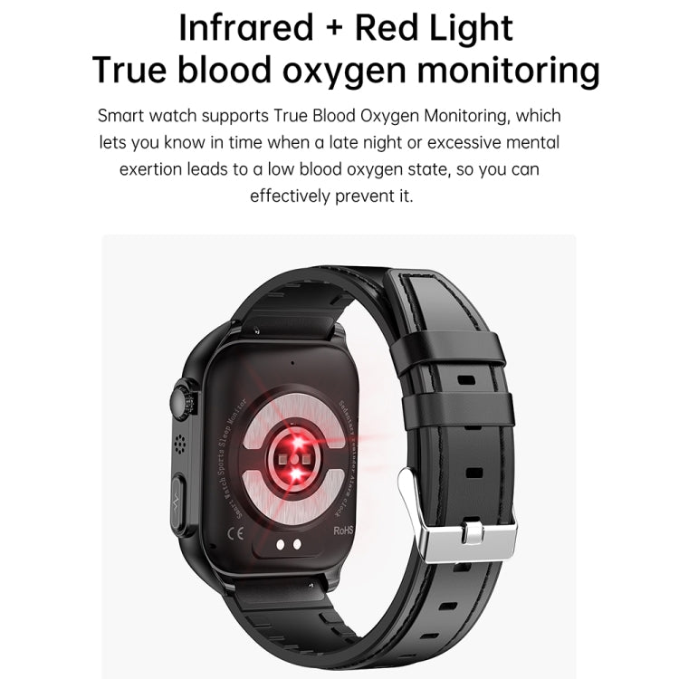 TK12 1.96 inch IP67 Waterproof Silicone Band Smart Watch Supports ECG / Remote Families Care / Bluetooth Call / Body Temperature Monitoring(Red) - Smart Watches by PMC TechLife | Online Shopping South Africa | PMC TechLife