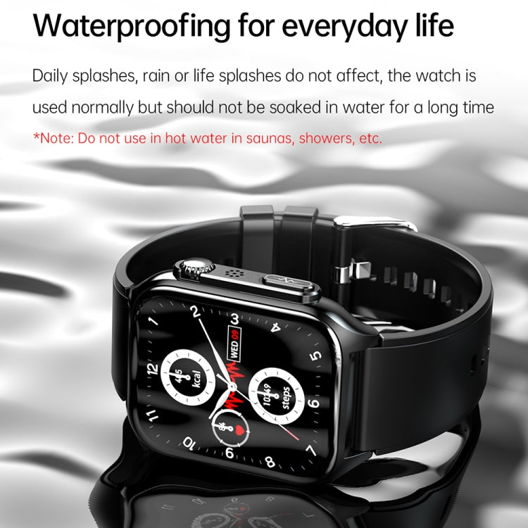 TK12 1.96 inch IP67 Waterproof Leather Band Smart Watch Supports ECG / Remote Families Care / Bluetooth Call / Body Temperature Monitoring(Brown) - Smart Watches by PMC TechLife | Online Shopping South Africa | PMC TechLife