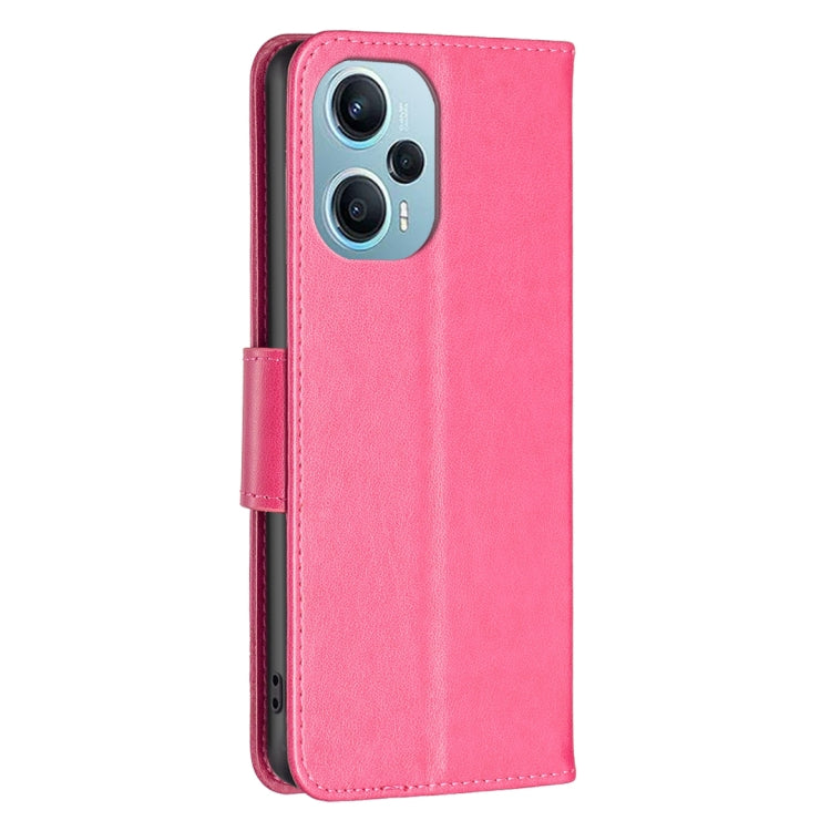 For Xiaomi Poco F5 5G / Redmi Note 12 Turbo Two Butterflies Embossing Leather Phone Case(Rose Red) - free shipping - PMC TechLife - Order now!
