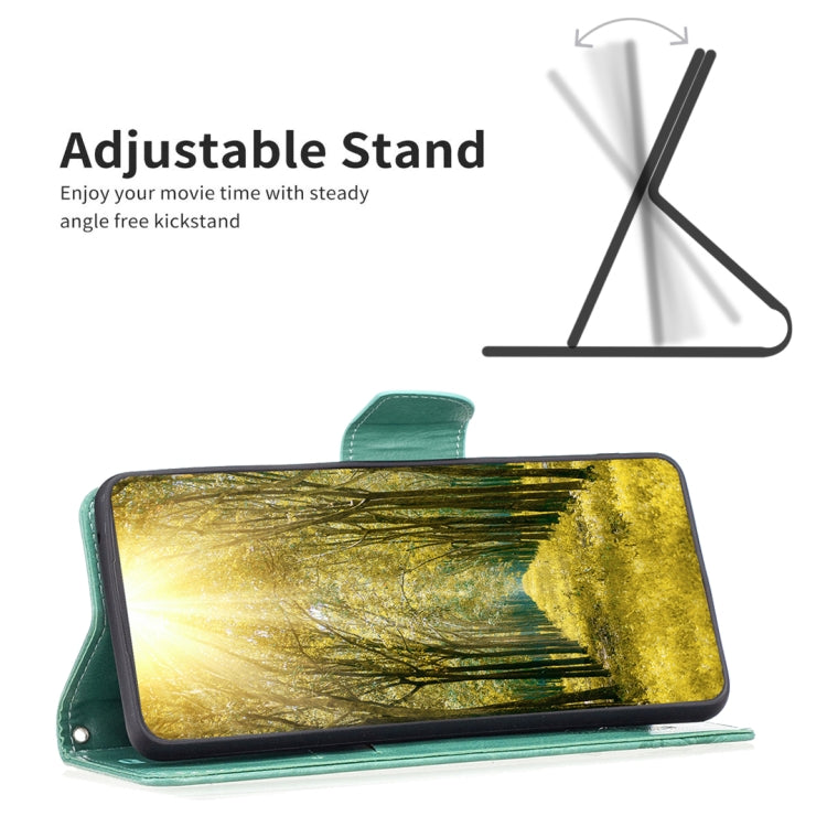 For Xiaomi Poco F5 5G / Redmi Note 12 Turbo Two Butterflies Embossing Leather Phone Case(Green) - free shipping - PMC TechLife - Order now!
