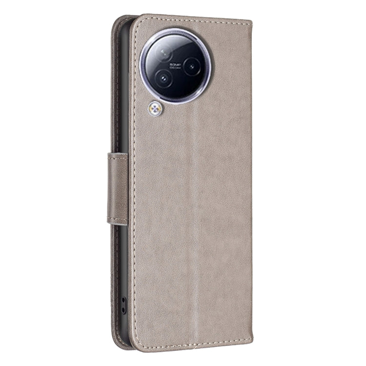 For Xiaomi Civi 3 5G Two Butterflies Embossing Leather Phone Case(Grey) - free shipping - PMC TechLife - Order now!