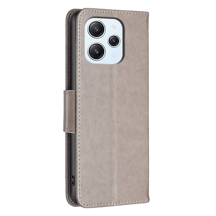 For Xiaomi Redmi 12 4G Two Butterflies Embossing Leather Phone Case(Grey) - free shipping - PMC TechLife - Order now!