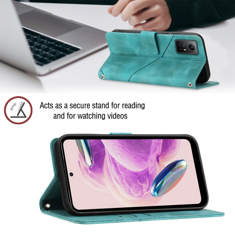 For Xiaomi Redmi Note 12S 4G Global Skin-feel Embossed Leather Phone Case(Green) - free shipping - PMC TechLife - Order now!