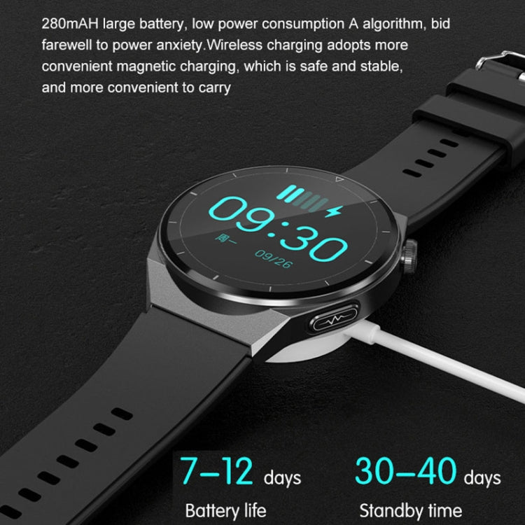 TK20 1.39 inch IP68 Waterproof Silicone Band Smart Watch Supports ECG / Remote Families Care / Body Temperature Monitoring(Black) - Smart Watches by PMC TechLife | Online Shopping South Africa | PMC TechLife