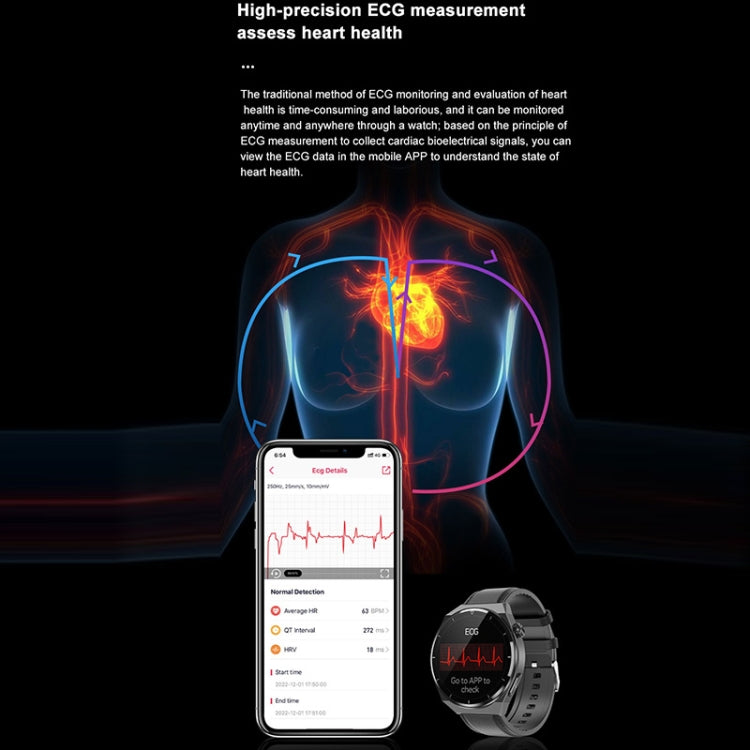 TK20 1.39 inch IP68 Waterproof Silicone Band Smart Watch Supports ECG / Remote Families Care / Body Temperature Monitoring(Black) - Smart Watches by PMC TechLife | Online Shopping South Africa | PMC TechLife