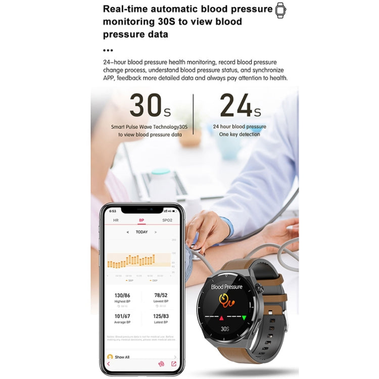 TK20 1.39 inch IP68 Waterproof Silicone Band Smart Watch Supports ECG / Remote Families Care / Body Temperature Monitoring(Black) - Smart Watches by PMC TechLife | Online Shopping South Africa | PMC TechLife