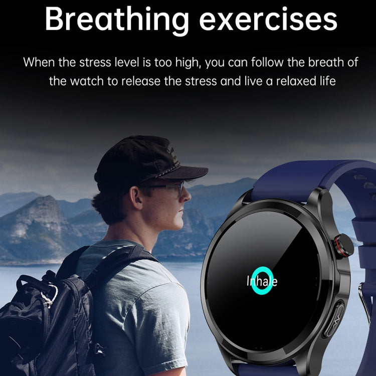 TK22 1.39 inch IP67 Waterproof Leather Band Smart Watch Supports ECG / Non-invasive Blood Sugar(Brown) - Smart Watches by PMC TechLife | Online Shopping South Africa | PMC TechLife