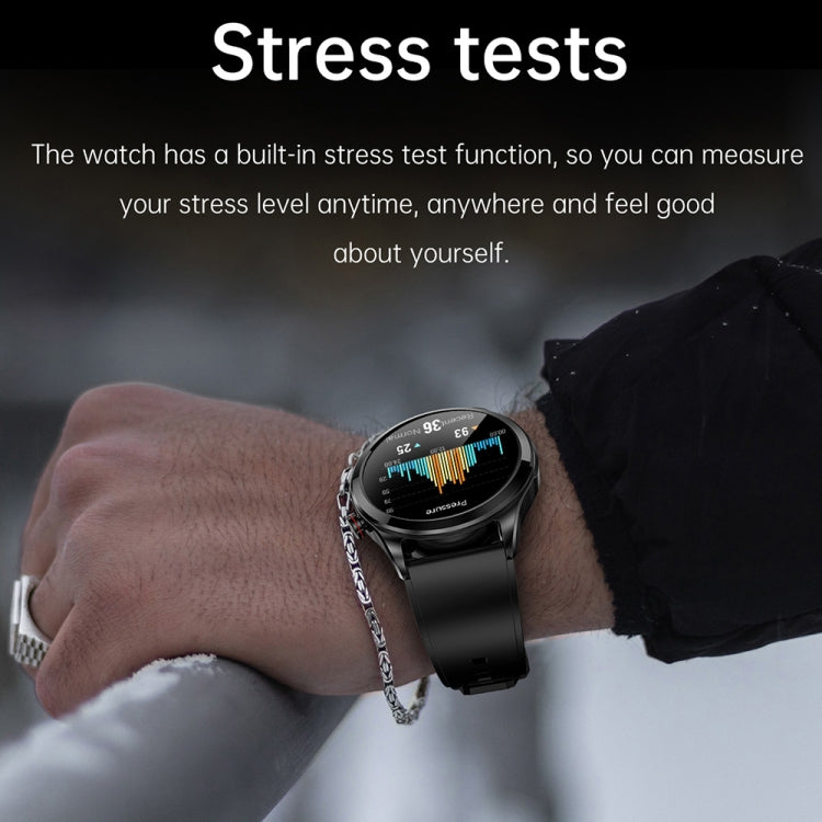 TK22 1.39 inch IP67 Waterproof Silicone Band Smart Watch Supports ECG / Non-invasive Blood Sugar(Black) - Smart Watches by PMC TechLife | Online Shopping South Africa | PMC TechLife