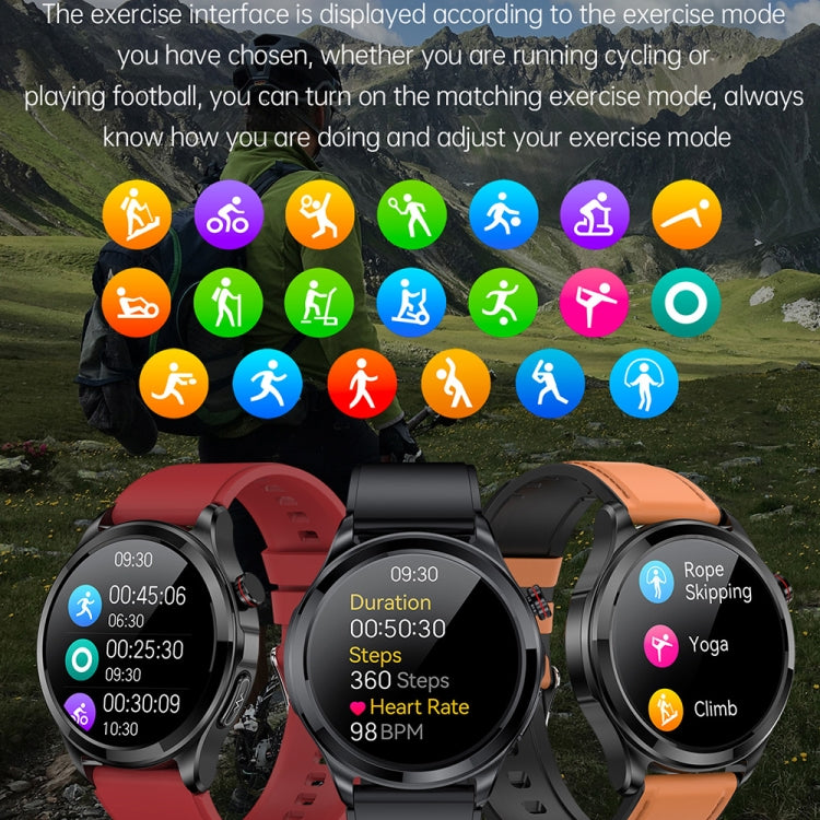 TK22 1.39 inch IP67 Waterproof Silicone Band Smart Watch Supports ECG / Non-invasive Blood Sugar(Black) - Smart Watches by PMC TechLife | Online Shopping South Africa | PMC TechLife