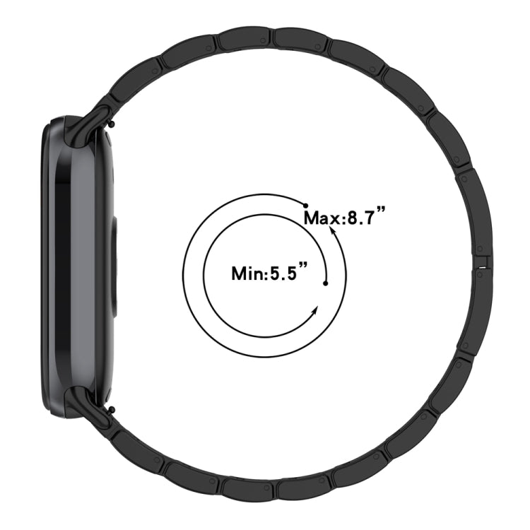 For Xiaomi Mi Band 8 Three-beads Full Diamond Metal Watch Band(Rose Gold) - Watch Bands by PMC TechLife | Online Shopping South Africa | PMC TechLife