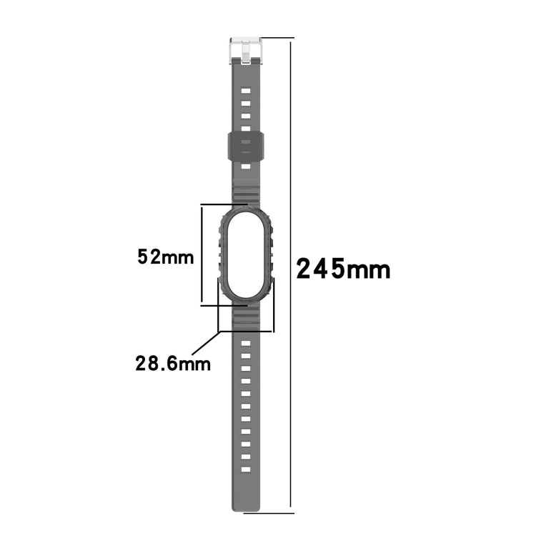 For Xiaomi Mi Band 8 Integrated Transparent Silicone Watch Band(Orange) - Watch Bands by PMC TechLife | Online Shopping South Africa | PMC TechLife