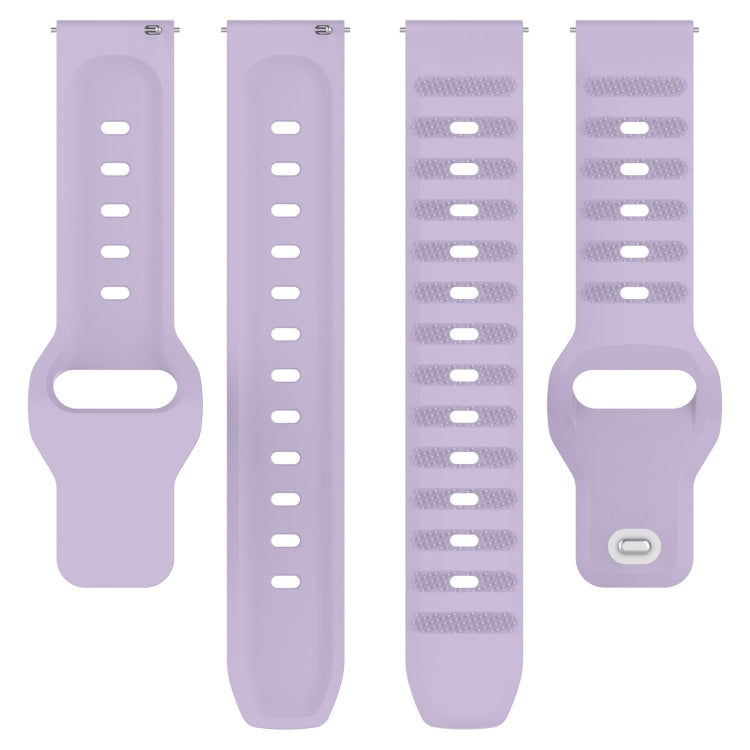 20mm Universal Dots Pattern Silicone Replacement Watch Band(Purple) - 20mm Bands by PMC TechLife | Online Shopping South Africa | PMC TechLife