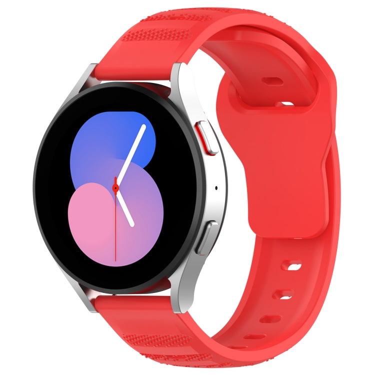 22mm Universal Dots Pattern Silicone Replacement Watch Band(Red) - 22mm Bands by PMC TechLife | Online Shopping South Africa | PMC TechLife
